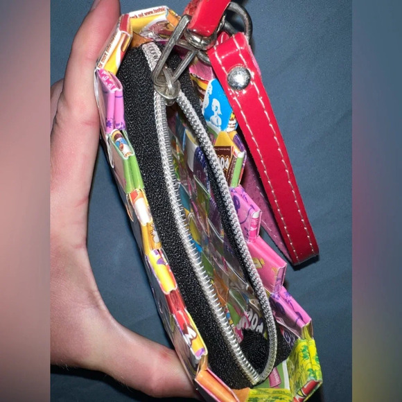 Custom Made Candy Wrapper Wristlet Purse - Picture 2 of 4